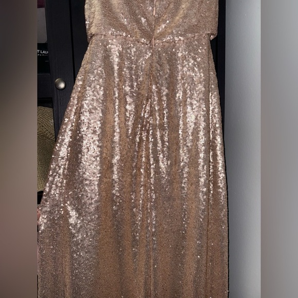 BELSOIE BRIDESMAIDS BY JASMINE Sequin bridesmaid dress with spaghetti straps - Picture 9 of 13